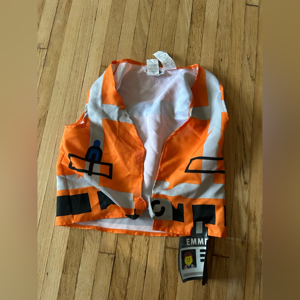 3/$12 Lego Orange and White Kids Costume Vest